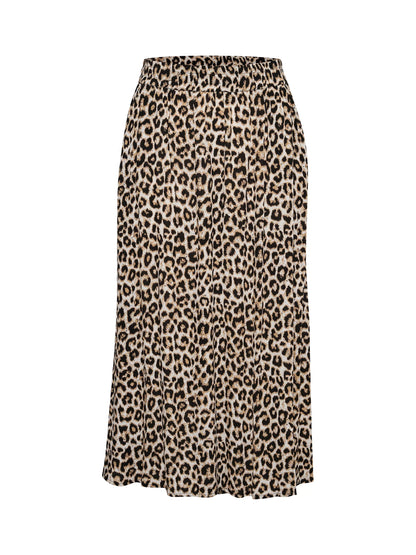 Midi Leopard Print Skirt